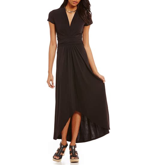 michael kors black jersey stretchy high low maxi wrap dress|Michael kors wrap dresses + FREE SHIPPING .